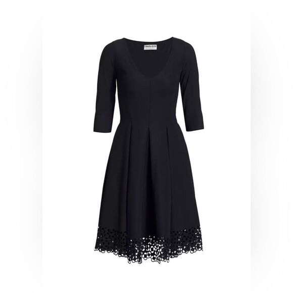 Chiara Boni La Petite Robe Naffy V-Neck Fit-&-Flare Dress size 8 - Picture 5 of 12